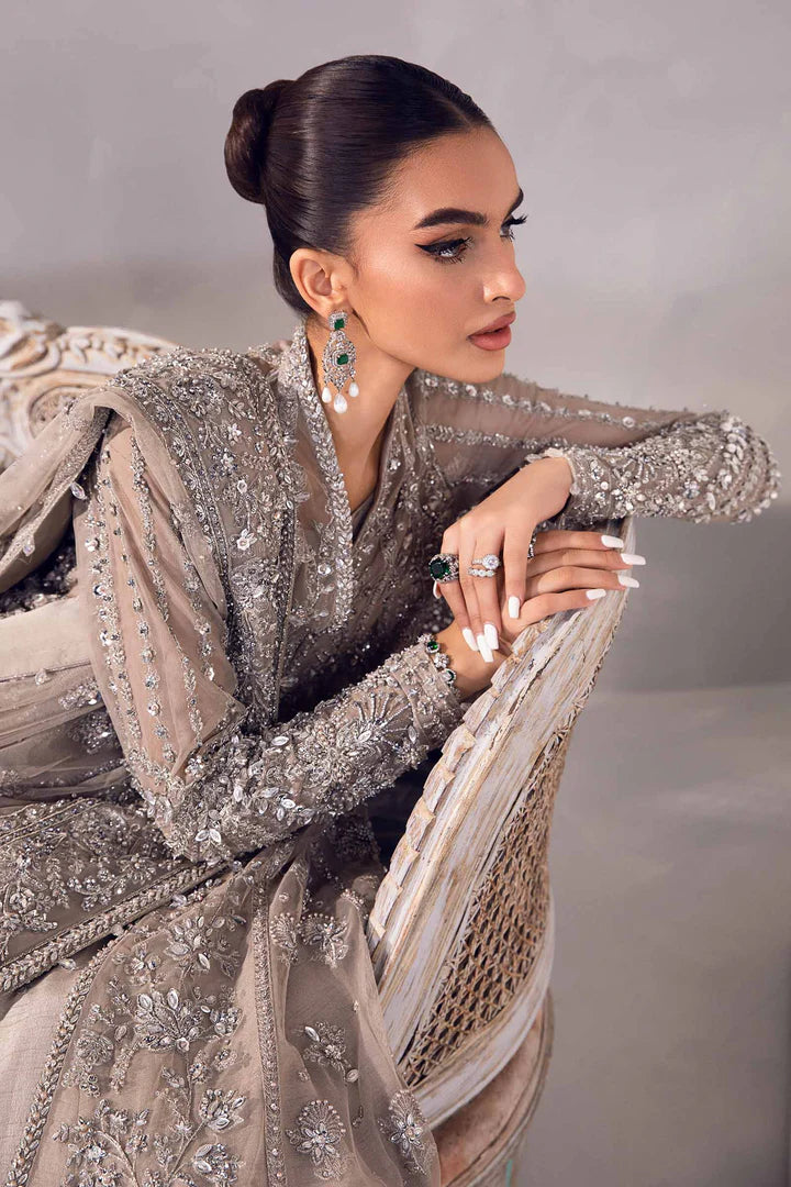 BRIDAL WEAR IN OPEN FROCK AND LEHENGA STYLE