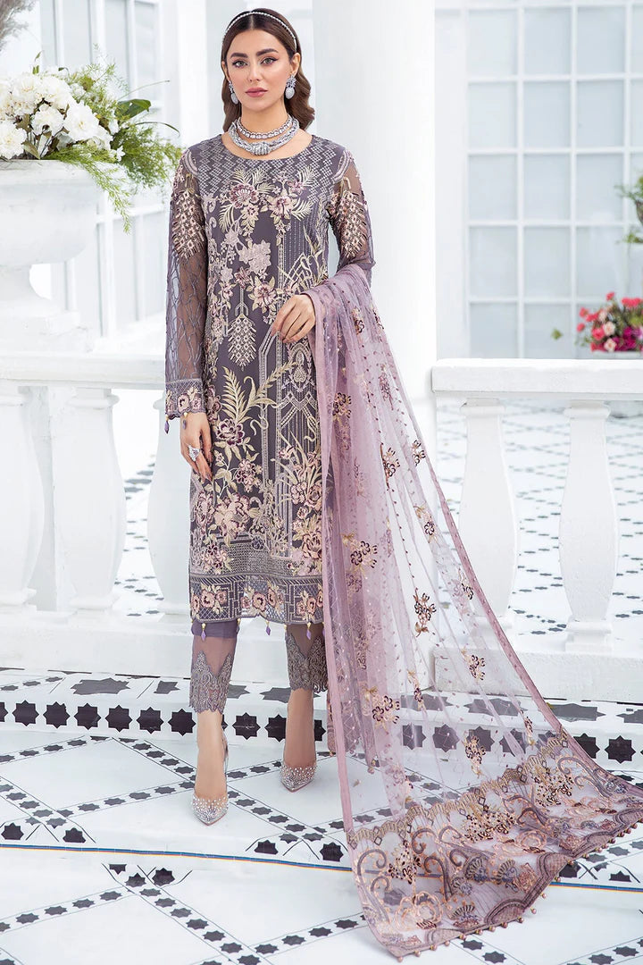 PARTY WEAR SALWAR KAMEEZ IN GREY SHADE