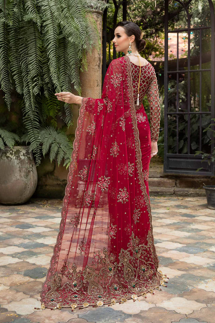 RED WEDDING DRESS IN NET BRIDAL SAREE STYLE