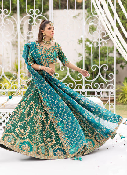 MAHSA EMERALD LEHENGA CHOLI