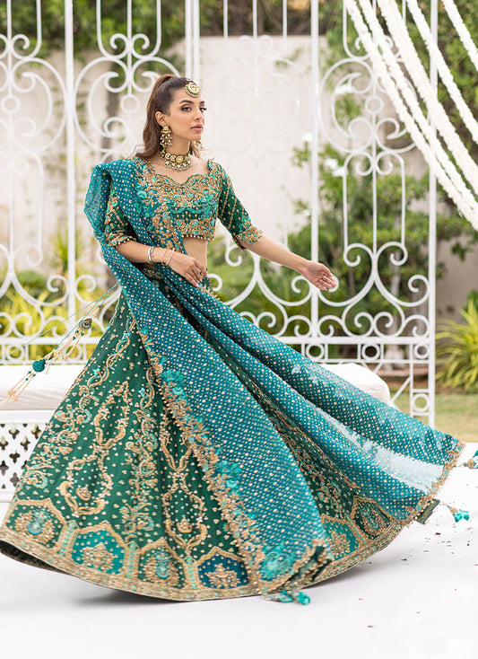 MAHSA EMERALD LEHENGA CHOLI