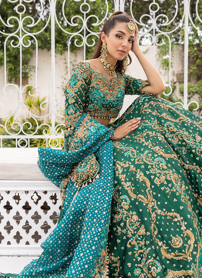 MAHSA EMERALD LEHENGA CHOLI