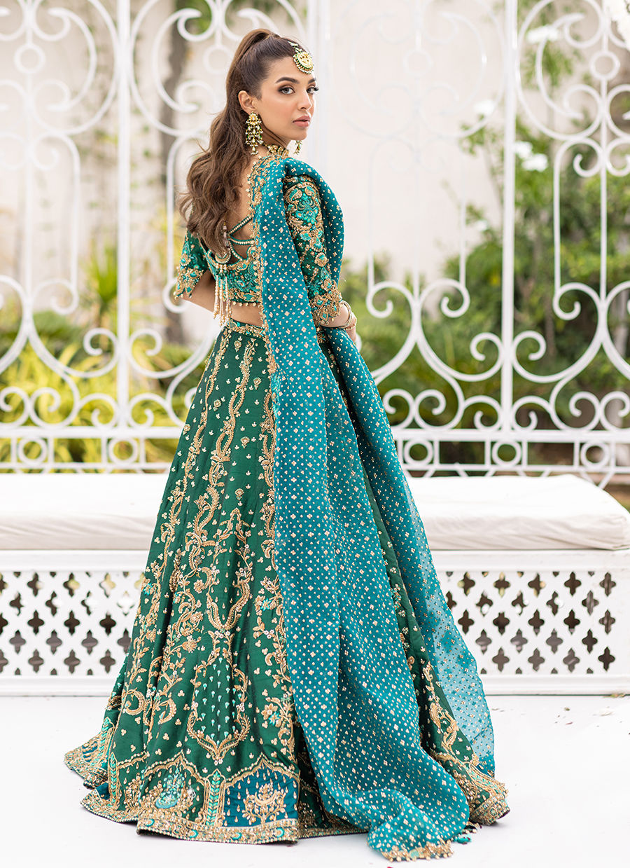 MAHSA EMERALD LEHENGA CHOLI