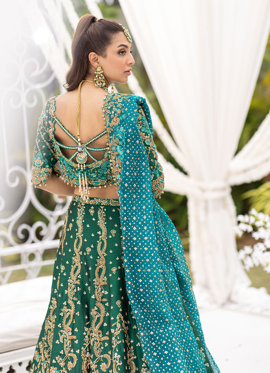 MAHSA EMERALD LEHENGA CHOLI