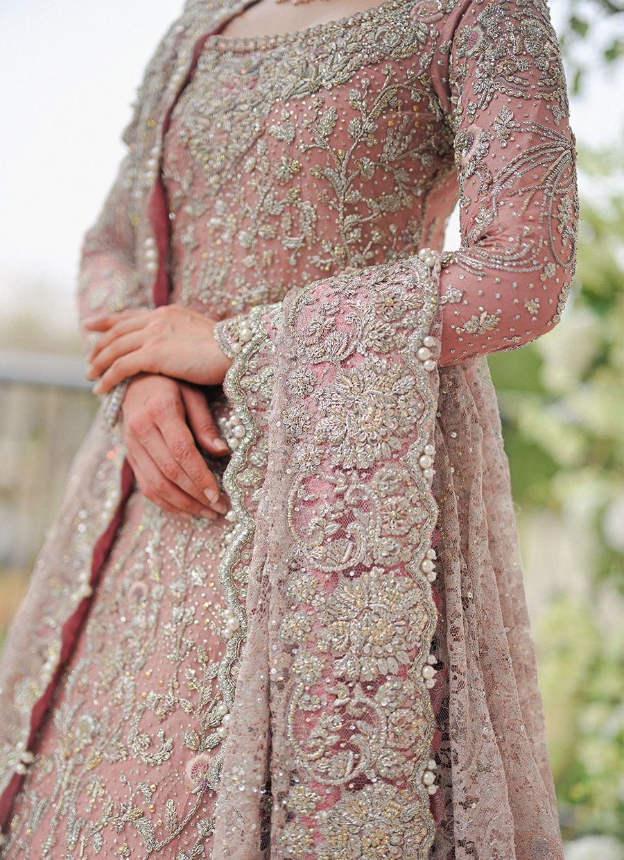 AANYA ROSE PINK FRENCH CHANTILLY BRIDAL