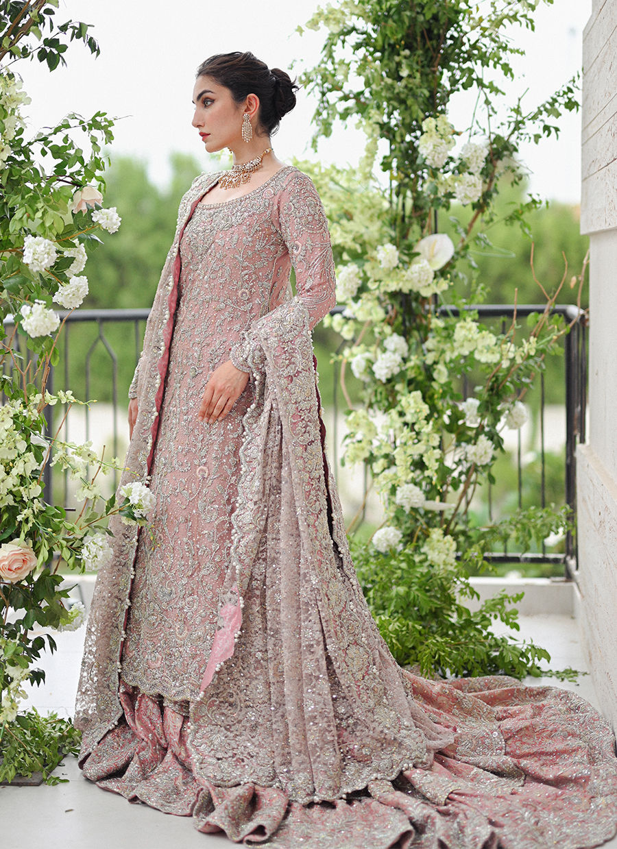 AANYA ROSE PINK FRENCH CHANTILLY BRIDAL
