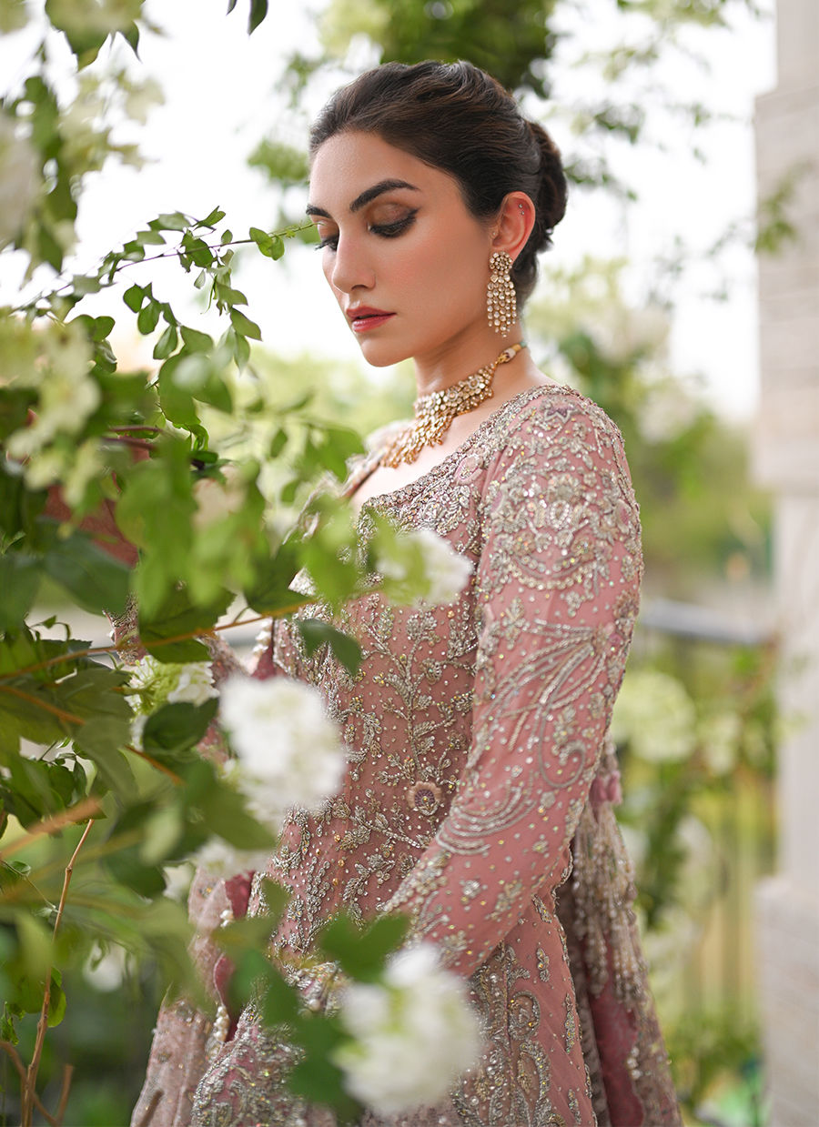 AANYA ROSE PINK FRENCH CHANTILLY BRIDAL