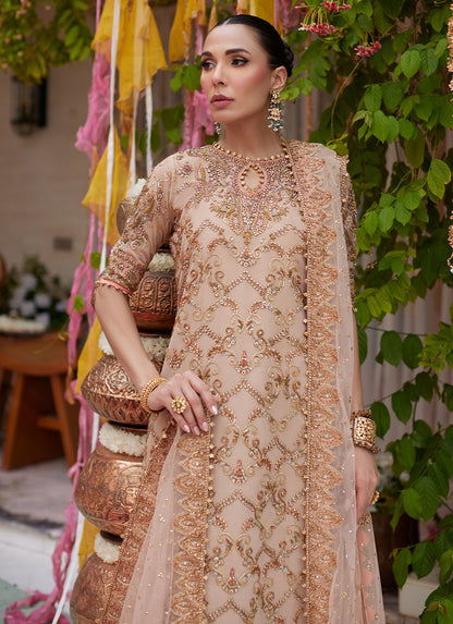 Elaya Light Gold Panelled Shirt