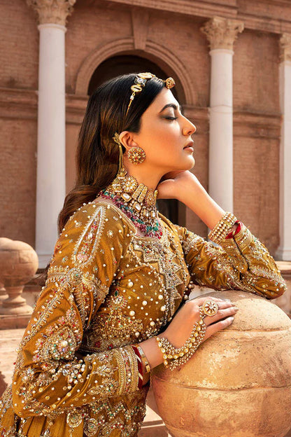 Choli with Mustard Lehenga BY HAFIZ BRIDAL