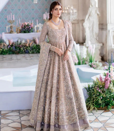 EMBELLISHED LILAC LEHENGA GOWN