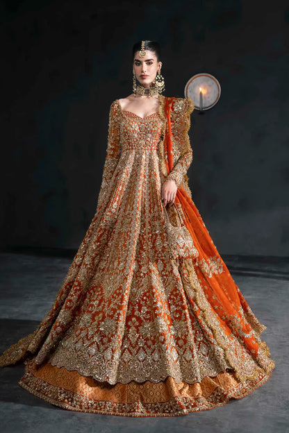 BRIDAL DRESS IN LEHENGA PISHWAS FROCK STYLE