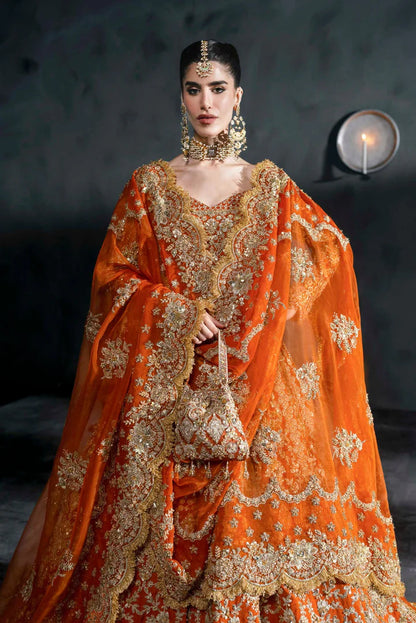 BRIDAL DRESS IN LEHENGA PISHWAS FROCK STYLE