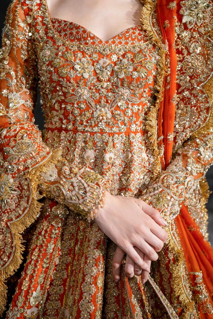 BRIDAL DRESS IN LEHENGA PISHWAS FROCK STYLE