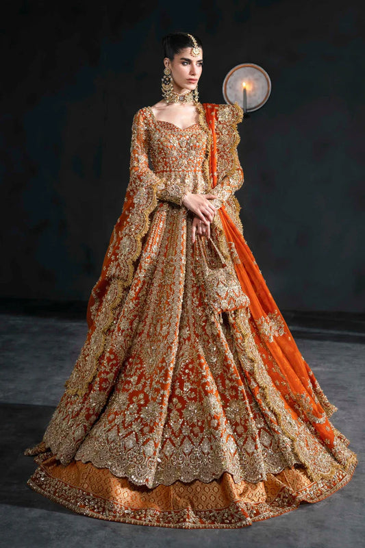 BRIDAL DRESS IN LEHENGA PISHWAS FROCK STYLE