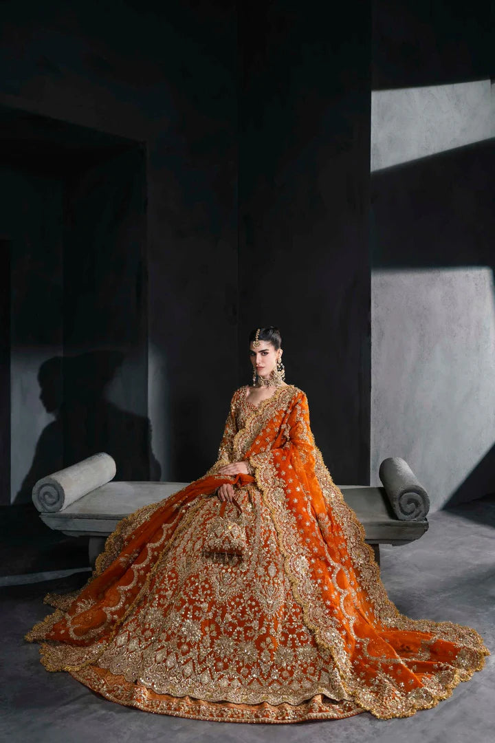 BRIDAL DRESS IN LEHENGA PISHWAS FROCK STYLE