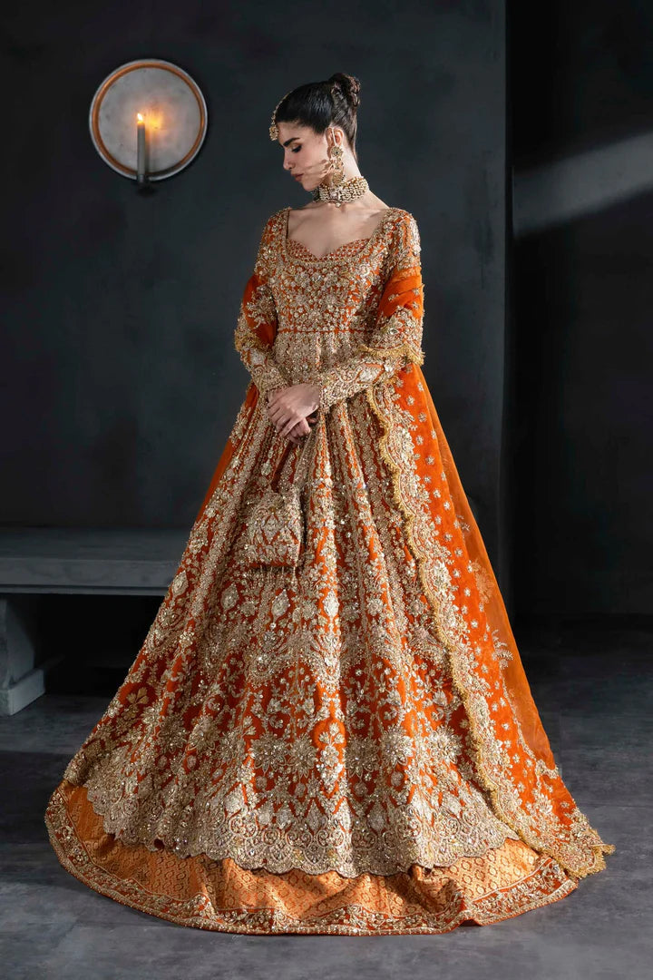 BRIDAL DRESS IN LEHENGA PISHWAS FROCK STYLE