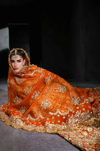 BRIDAL DRESS IN LEHENGA PISHWAS FROCK STYLE