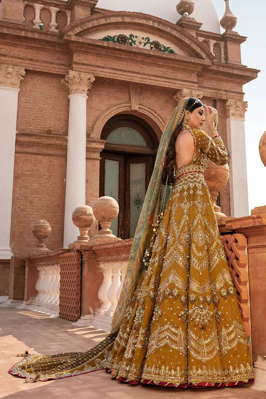 Choli with Mustard Lehenga BY HAFIZ BRIDAL