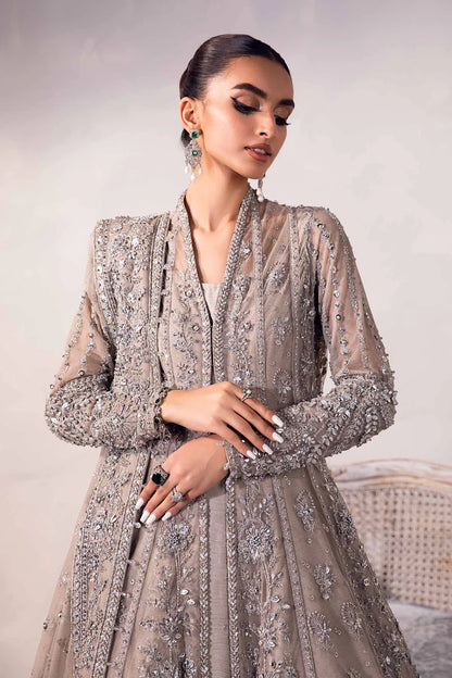 BRIDAL WEAR IN OPEN FROCK AND LEHENGA STYLE