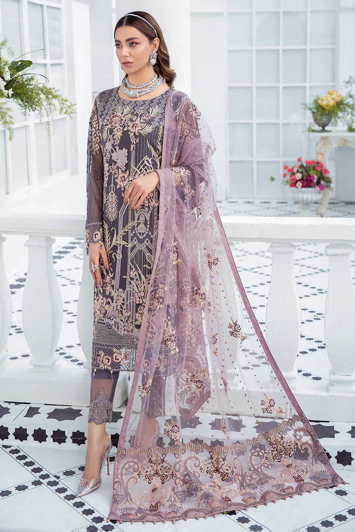 PARTY WEAR SALWAR KAMEEZ IN GREY SHADE