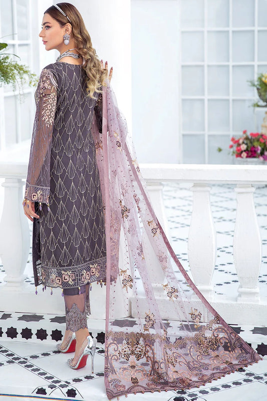 PARTY WEAR SALWAR KAMEEZ IN GREY SHADE