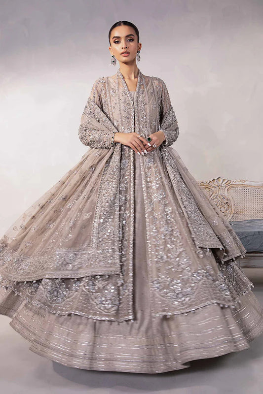 BRIDAL WEAR IN OPEN FROCK AND LEHENGA STYLE