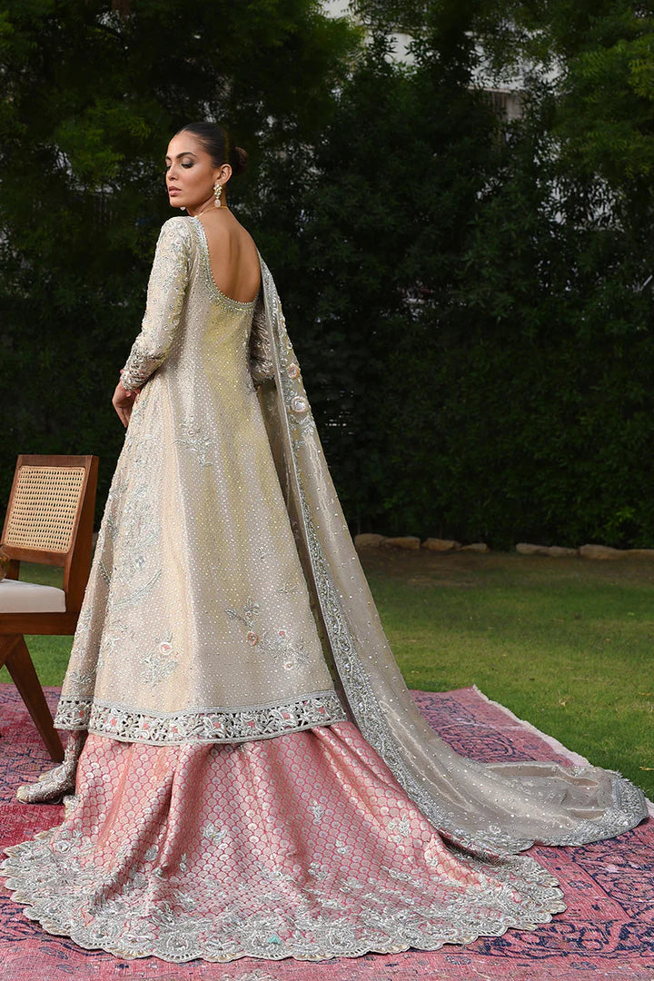 PEACH PINK LEHENGA WITH LONG SHIRT FOR BRIDAL WEAR