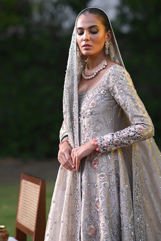 PEACH PINK LEHENGA WITH LONG SHIRT FOR BRIDAL WEAR