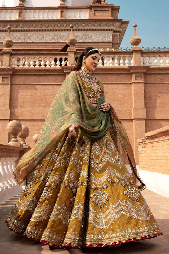 Choli with Mustard Lehenga BY HAFIZ BRIDAL