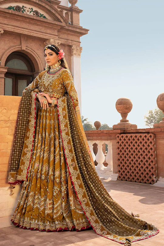 Choli with Mustard Lehenga BY HAFIZ BRIDAL