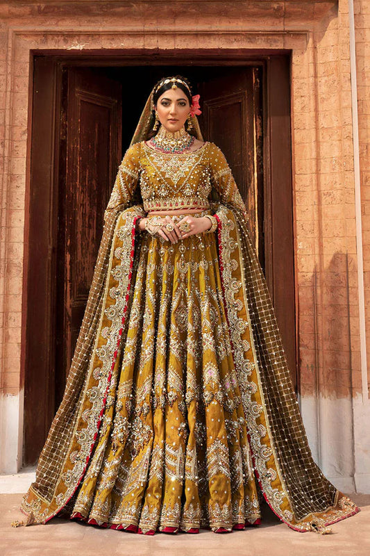 Choli with Mustard Lehenga BY HAFIZ BRIDAL