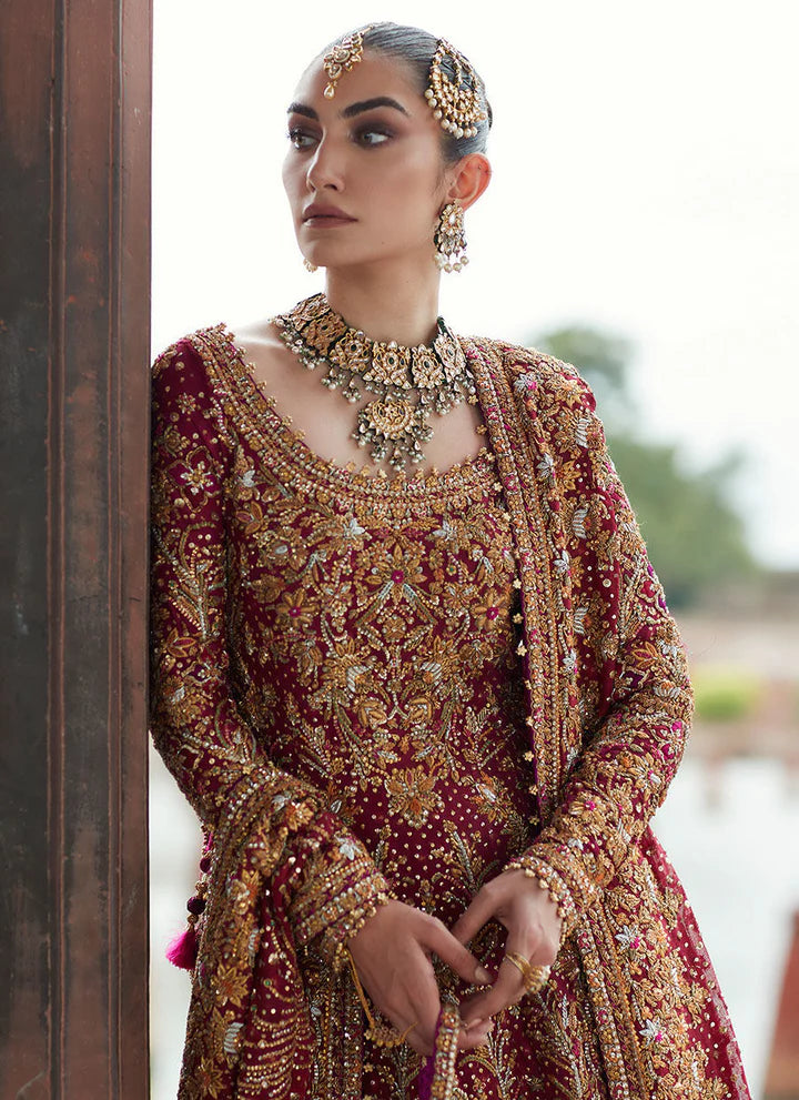 RED GOLDERN LEHENGA KAMEEZ FOR BRIDE