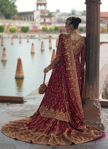 RED GOLDERN LEHENGA KAMEEZ FOR BRIDE