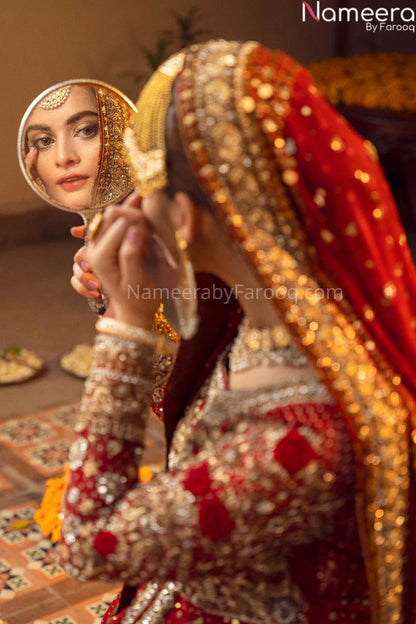 RED WEDDING LEHENGA DRESS FOR BRIDE
