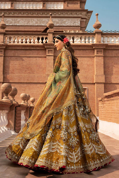 Choli with Mustard Lehenga BY HAFIZ BRIDAL