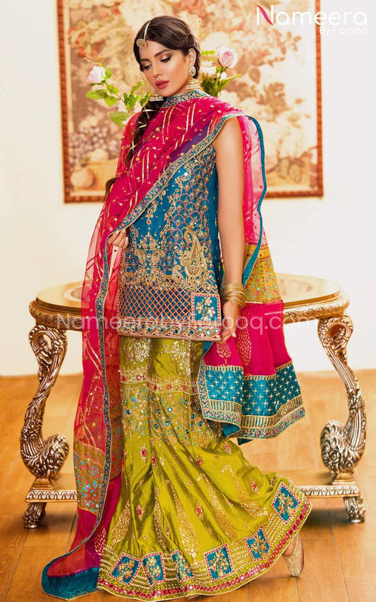 Traditional Mehndi Dress for Bride #BS534