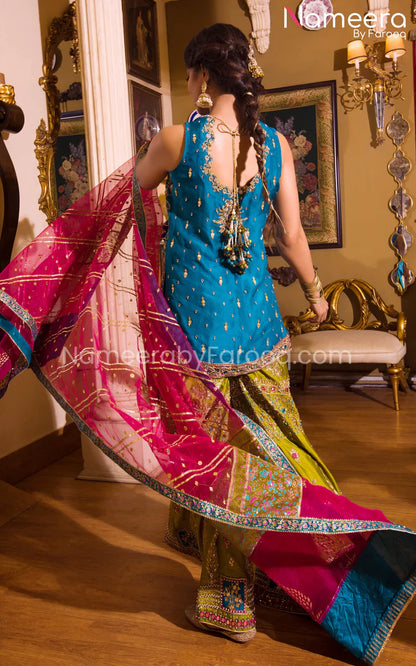 Traditional Mehndi Dress for Bride #BS534
