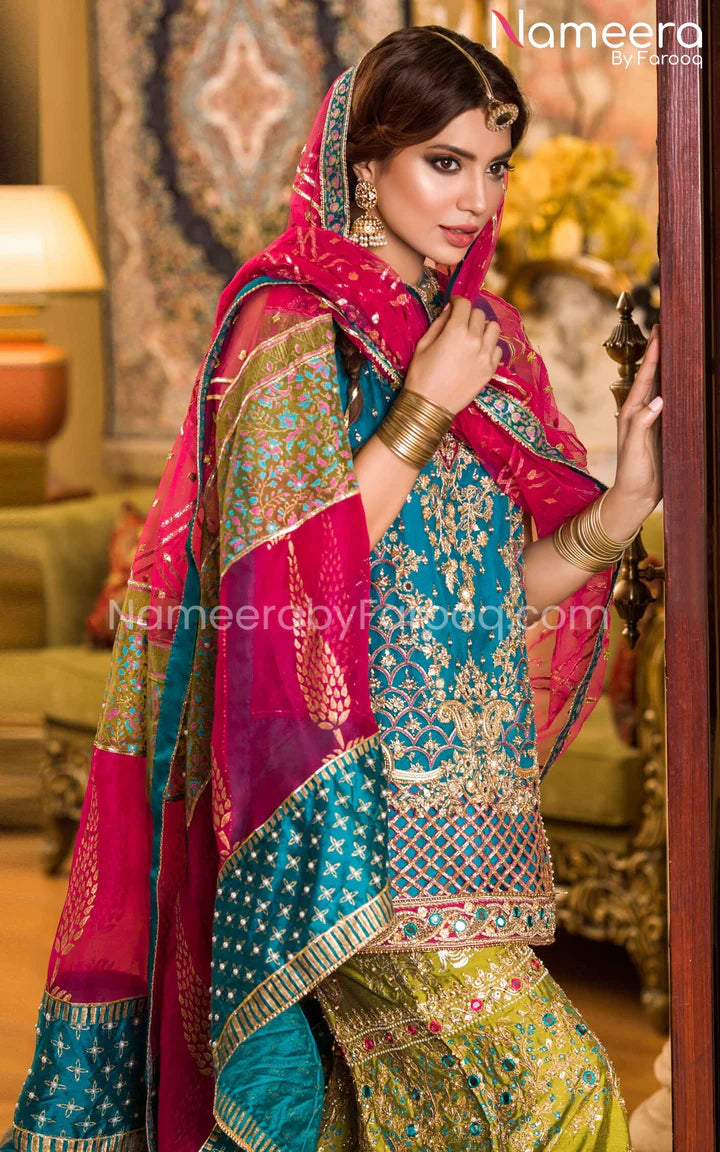 Traditional Mehndi Dress for Bride #BS534