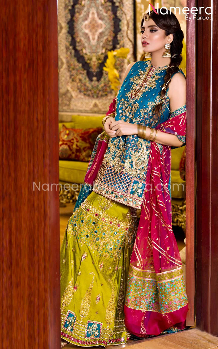 Traditional Mehndi Dress for Bride #BS534