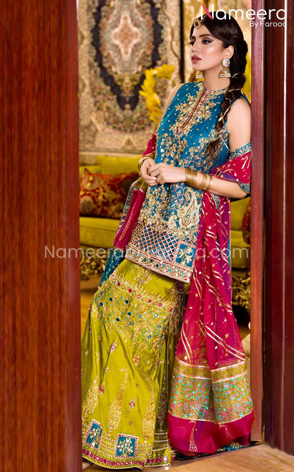 Traditional Mehndi Dress for Bride #BS534