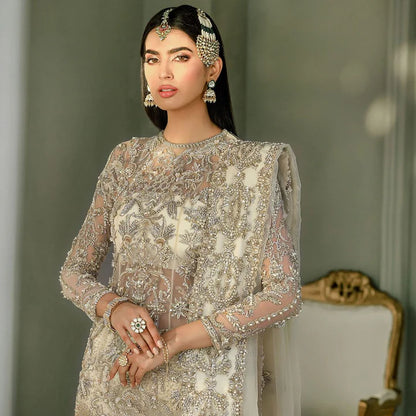 White Nikkah Sharara Shirt Pakistani Wedding Dresses